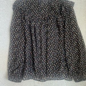 Madewell mock neck flowy blouse